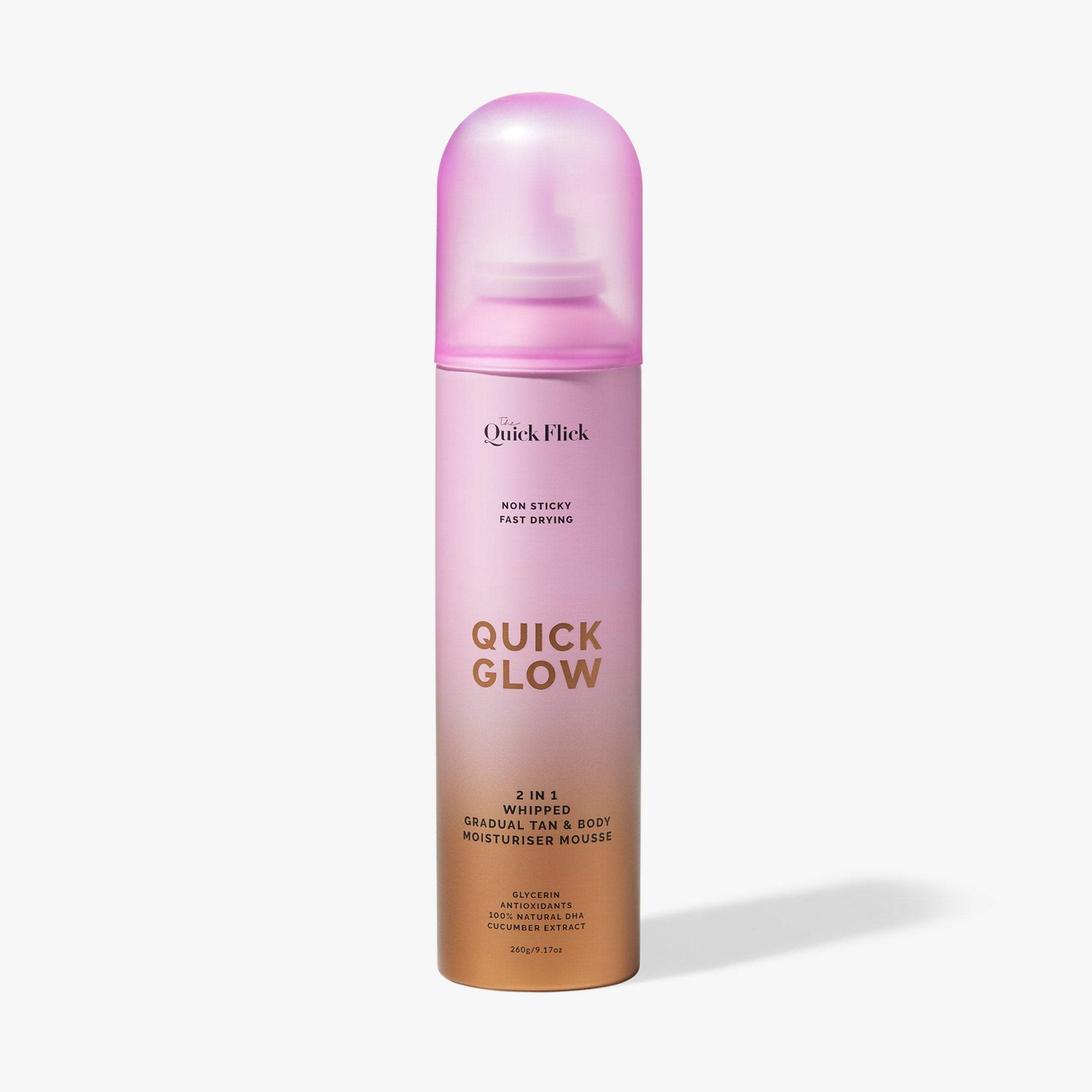 Whipped Gradual Tan Body Moisturiser Mousse - Quick Glow - Quick Flick UK