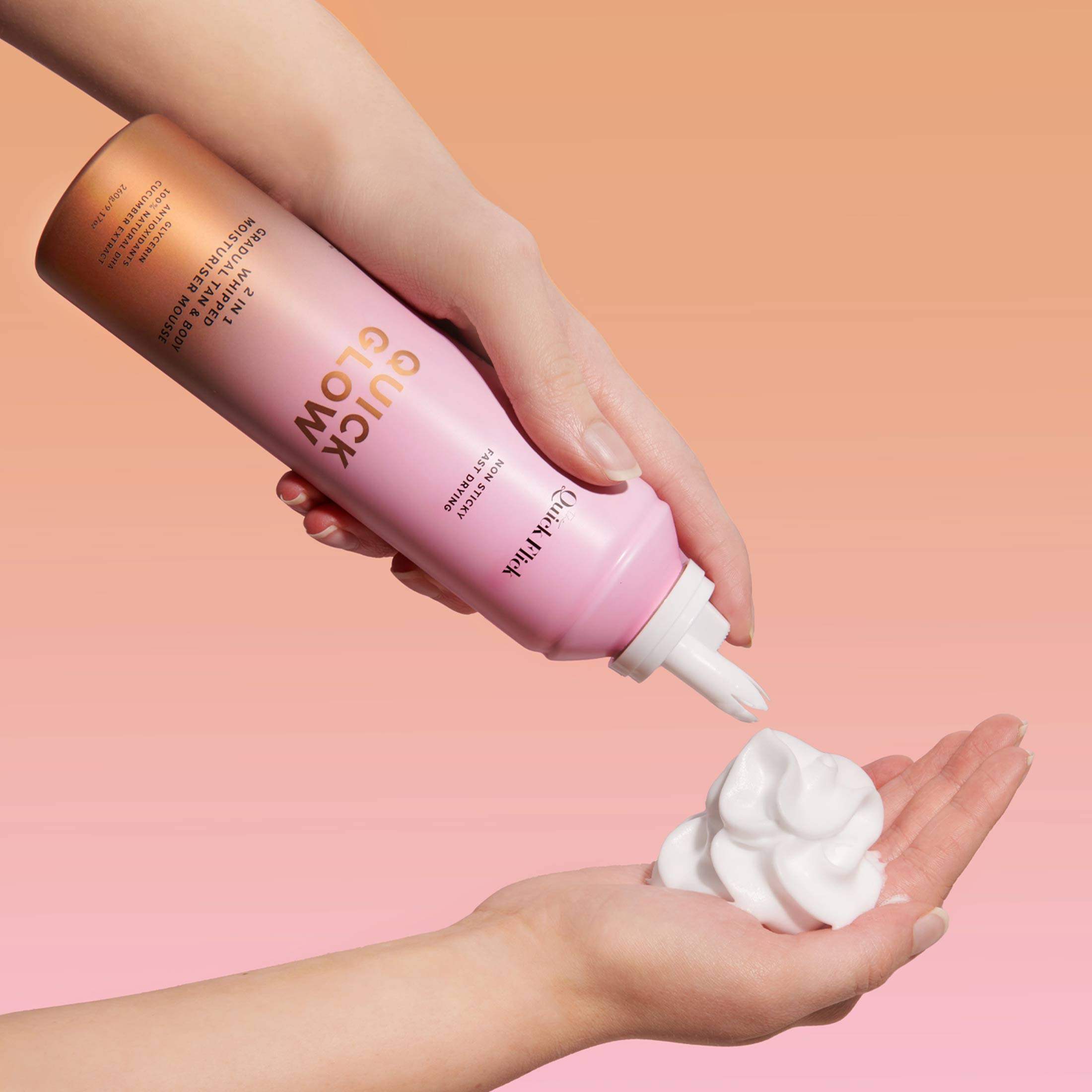 Whipped Gradual Tan Body Moisturiser Mousse - Quick Glow - Quick Flick UK