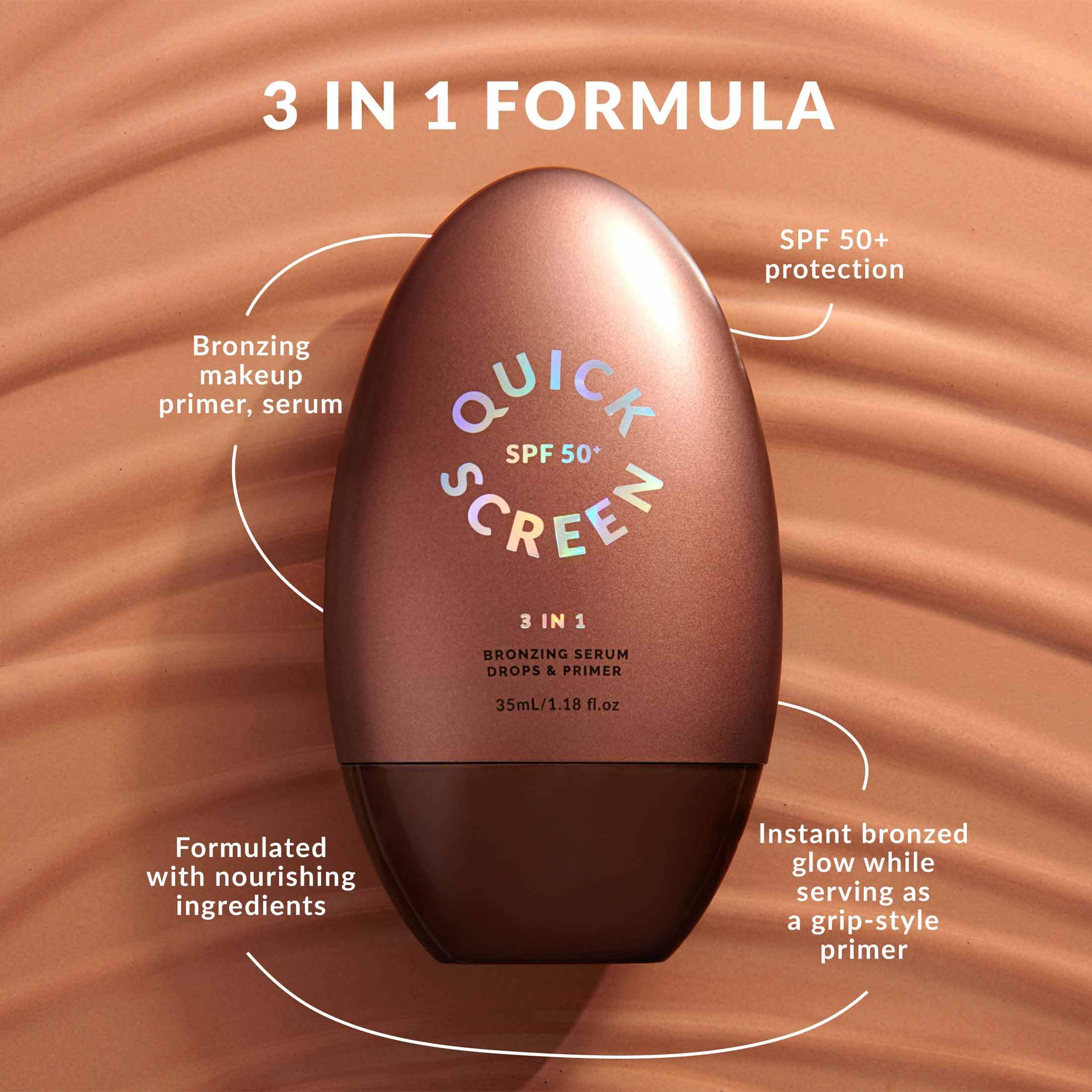 SPF50+ Bronzing Primer & Serum Drops - Quick Screen - Quick Flick UK