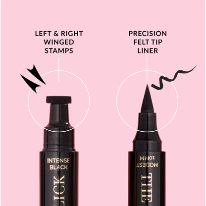 Winged Eyeliner Stamp / 4 Sizes - Intense Black