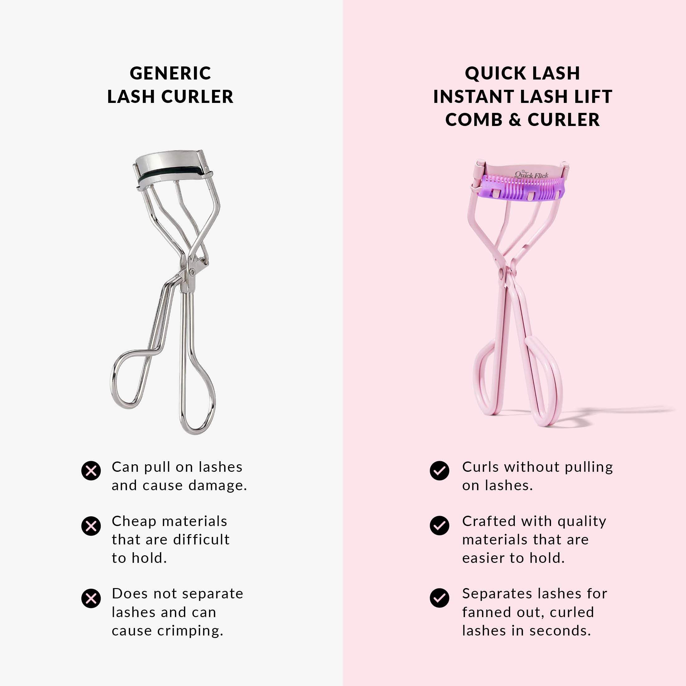 Instant Lash Lift Comb &amp; Curler - Eyelash Curlers - Quick Flick 
