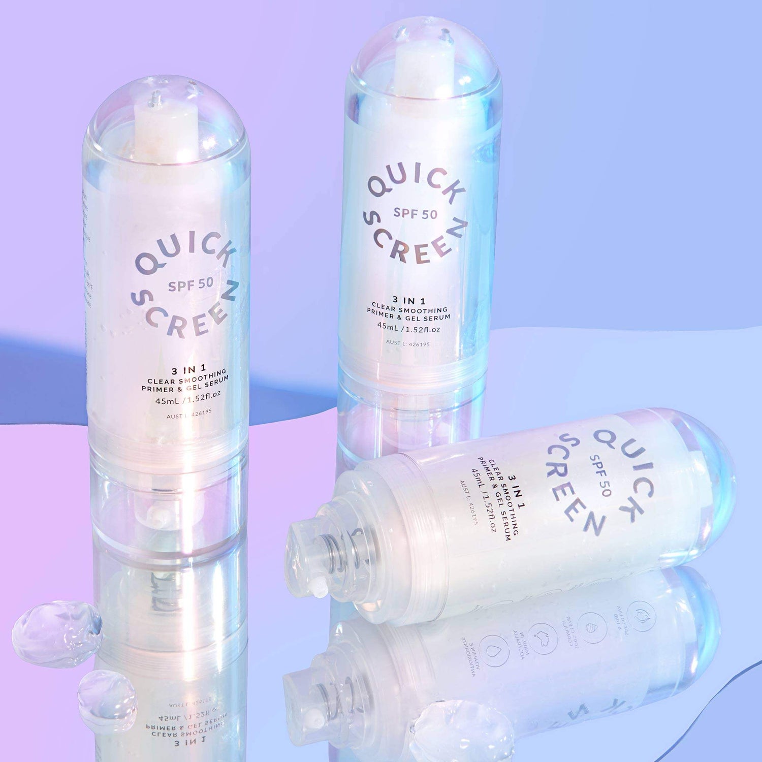 SPF50 Clear Smoothing Primer &amp; Gel Serum - Quick Screen - Quick Flick UK