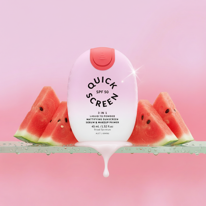 SPF50 Liquid to Powder Mattifying Serum &amp; Primer - Watermelon