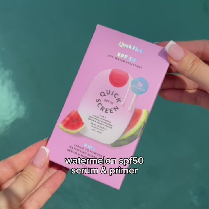 SPF50 Liquid to Powder Mattifying Serum &amp; Primer - Watermelon